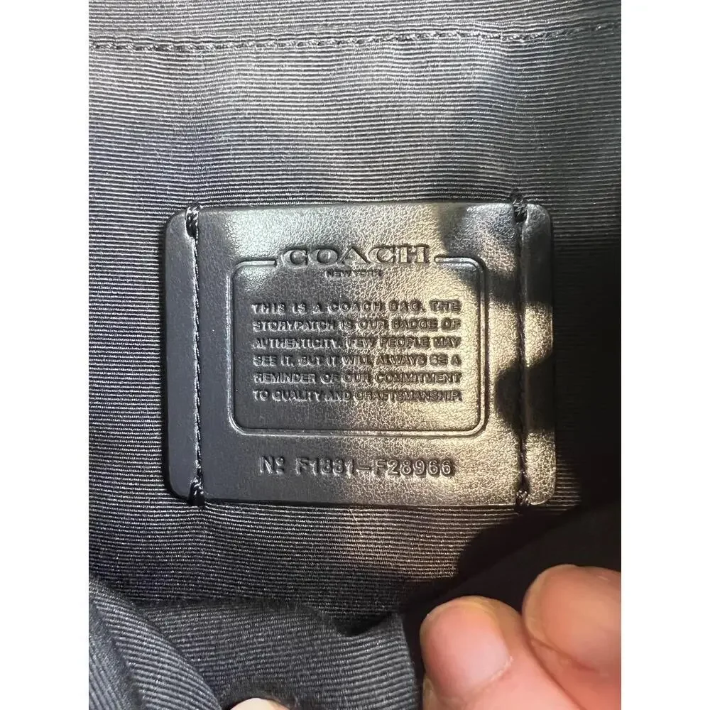 Coach Black F1381-F28966 Hobo Bag Leather Gold Hardware Logo Emblem - Picture 9 of 13